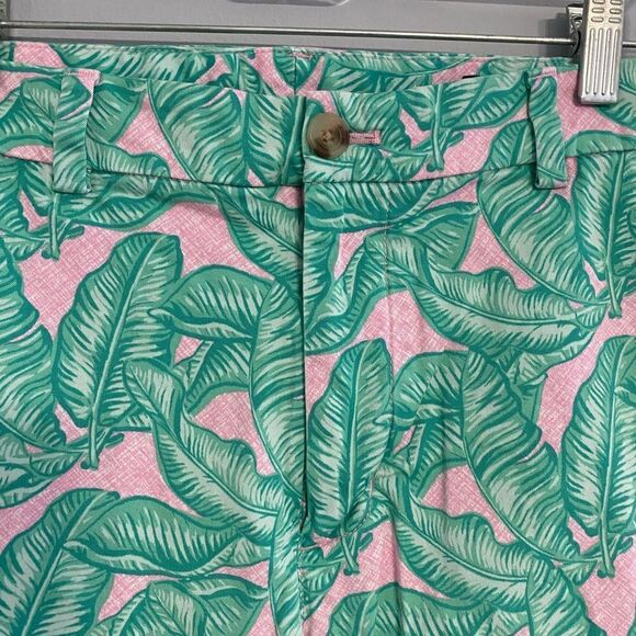 Vineyard Vines Stretch Banana Leaf Print Breaker Shorts Men Size 33 - Picture 4 of 9